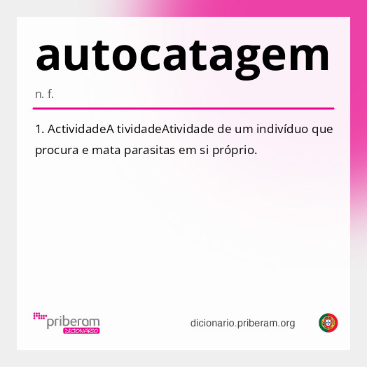 Significado de autocatagem