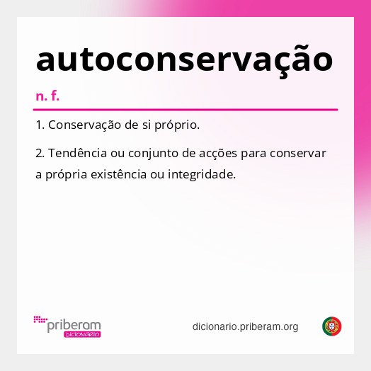 Significado de autoconservação