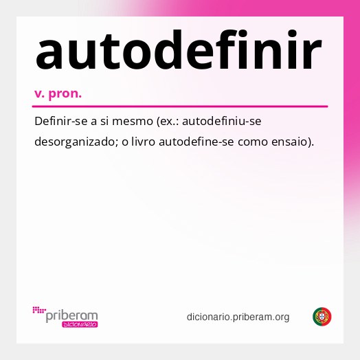 Significado de autodefinir