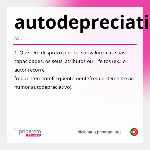 Significado de autodepreciativo