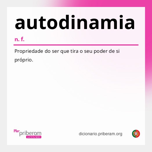 Significado de autodinamia