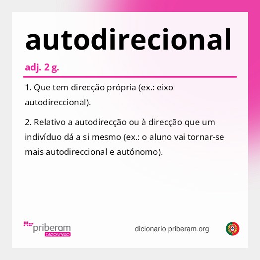 Significado de autodirecional