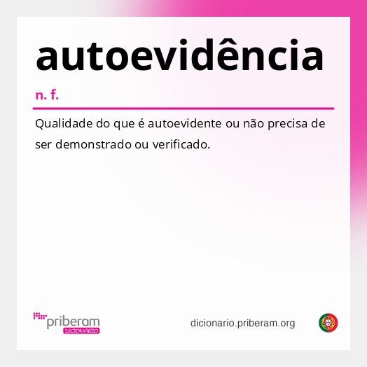 Significado de autoevidência