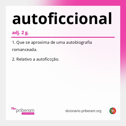 Significado de autoficcional