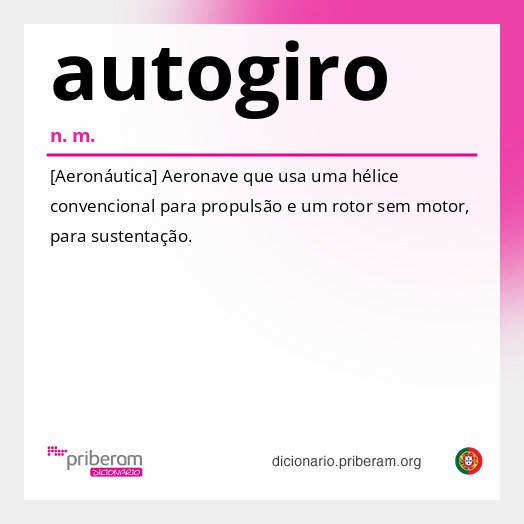Significado de autogiro