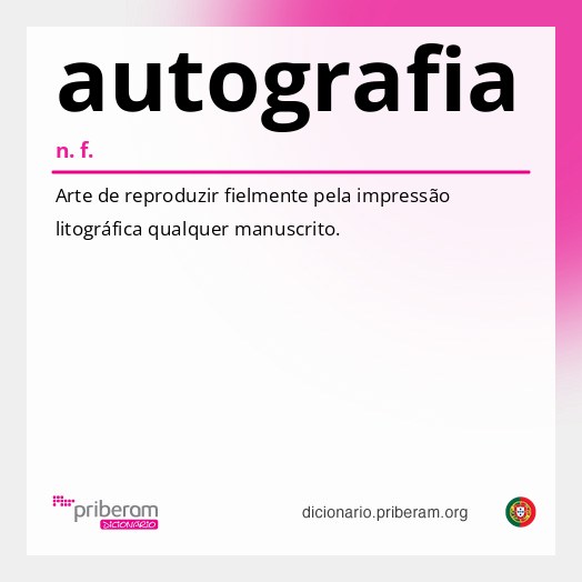Significado de autografia