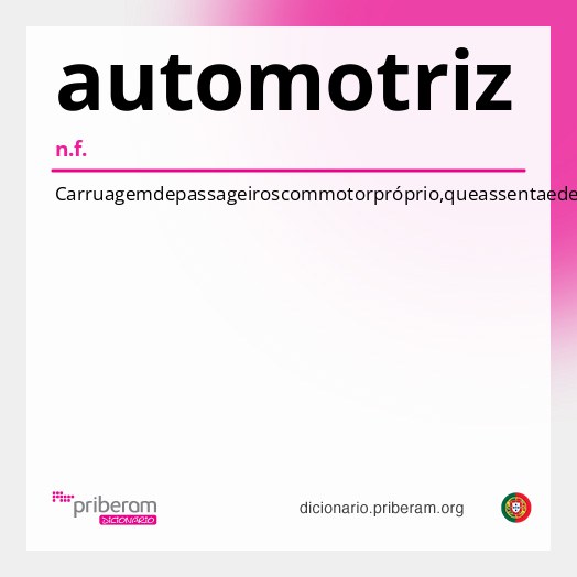 Significado de automotriz