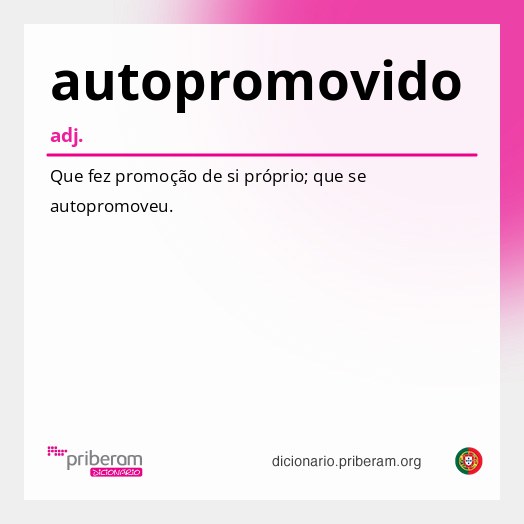 Significado de autopromovido