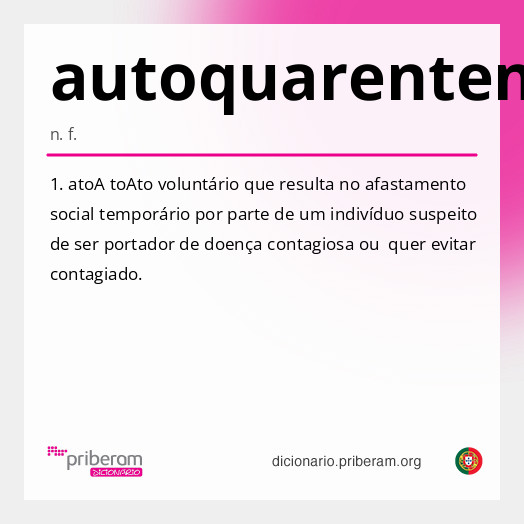 Significado de autoquarentena