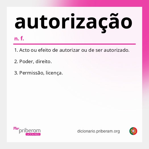 Significado de autorização