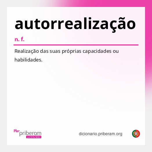 Significado de autorrealização