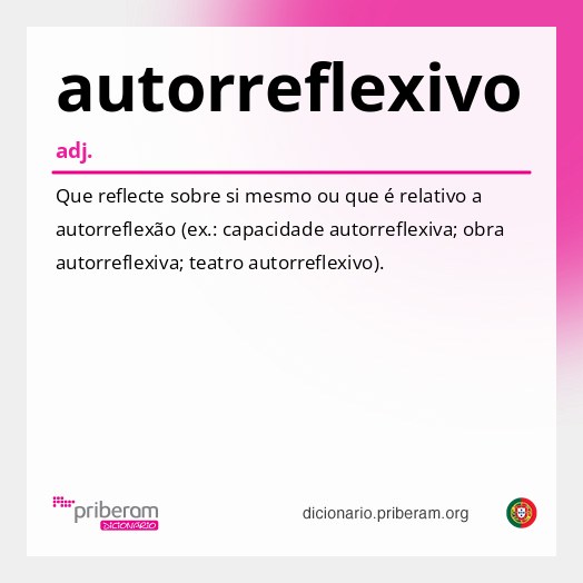 Significado de autorreflexivo