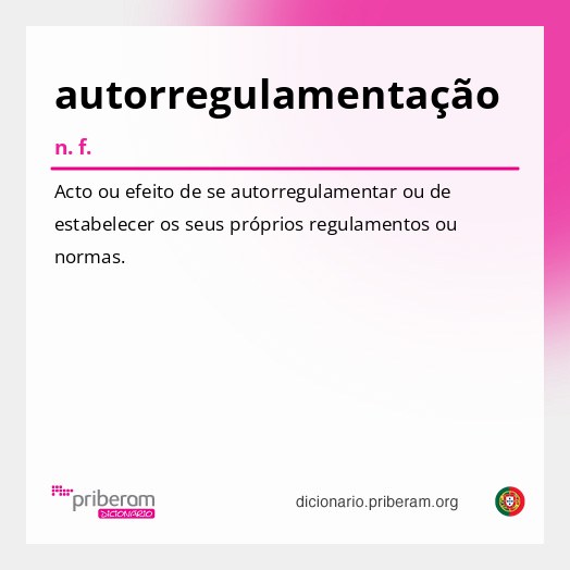 Significado de autorregulamentação