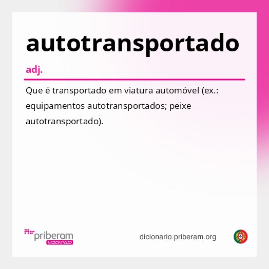 Significado de autotransportado