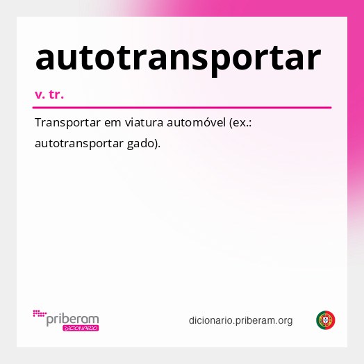 Significado de autotransportar