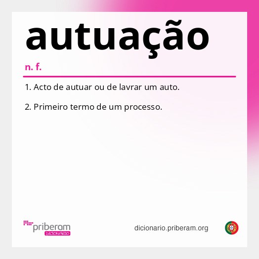 Significado de autuação