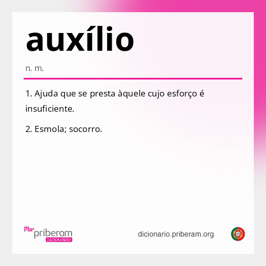 Significado de auxílio
