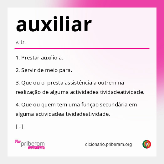 Significado de auxiliar