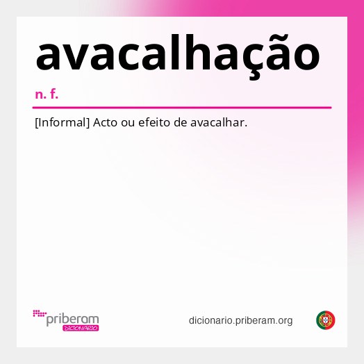 Significado de avacalhação
