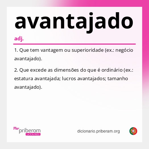 Significado de avantajado