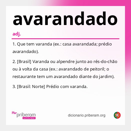 Significado de avarandado