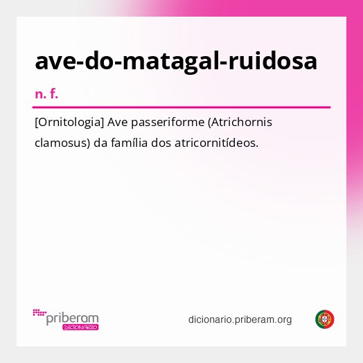 Significado de ave-do-matagal-ruidosa