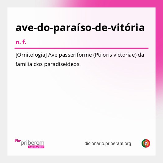 Significado de ave-do-paraíso-de-vitória