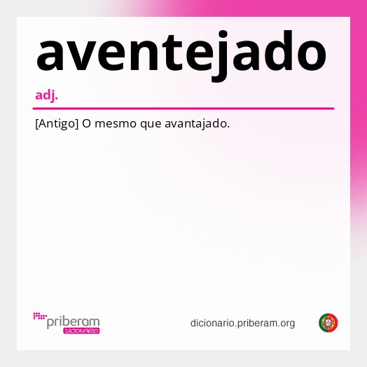 Significado de aventejado