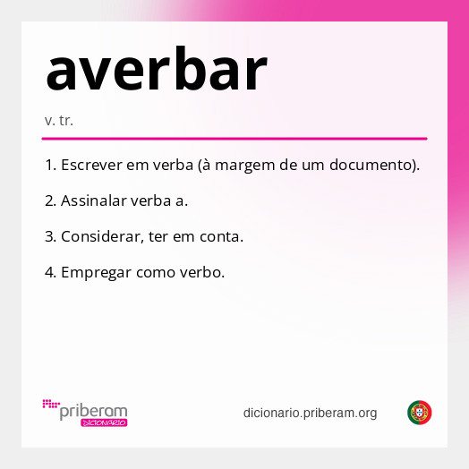 Significado de averbar