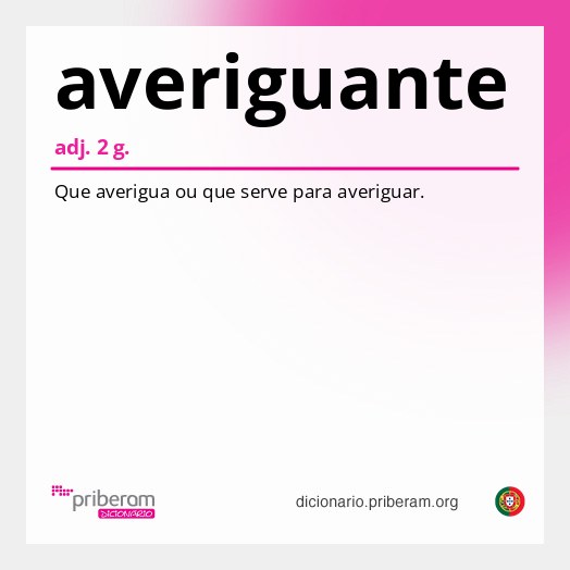 Significado de averiguante