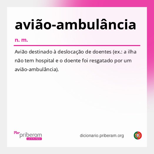 Significado de avião-ambulância