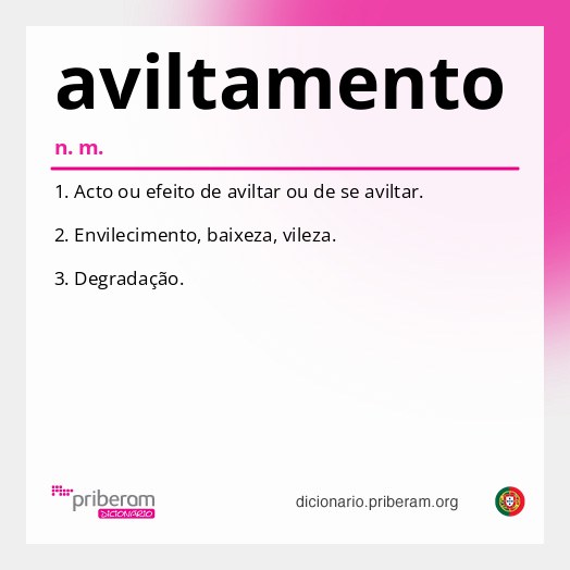 Significado de aviltamento