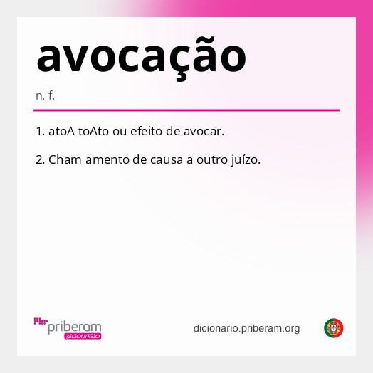 Significado de avocação