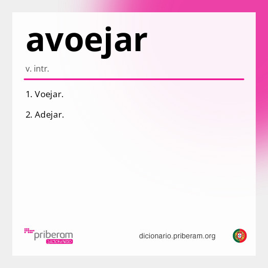 Significado de avoejar