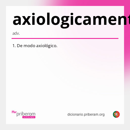Significado de axiologicamente