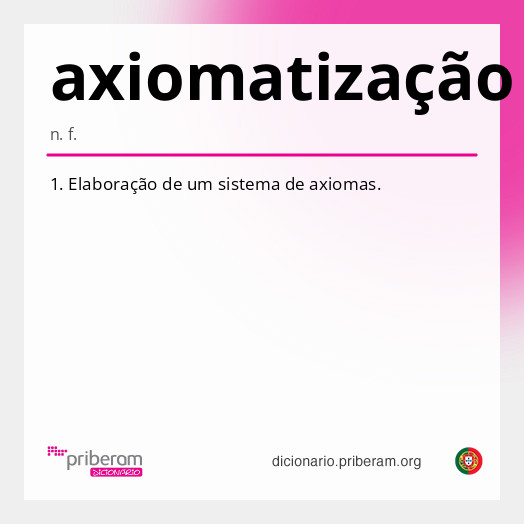 Significado de axiomatização