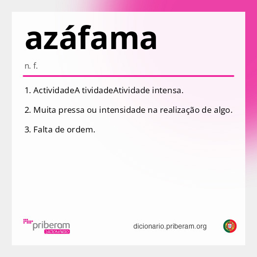 Significado de azáfama