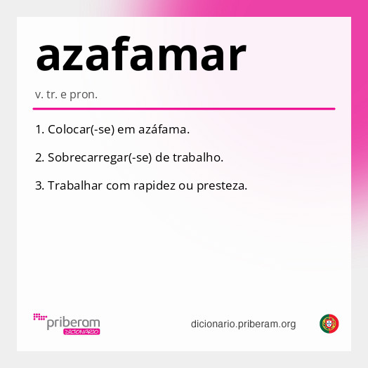 Significado de azafamar