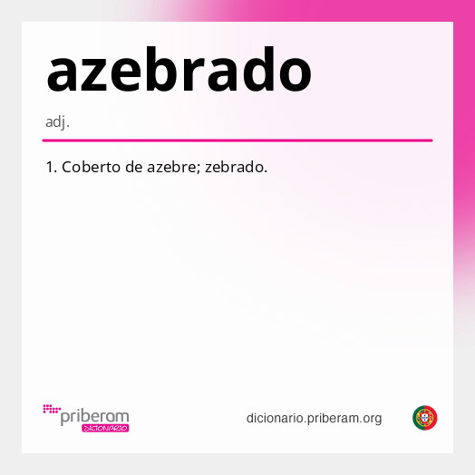 Significado de azebrado