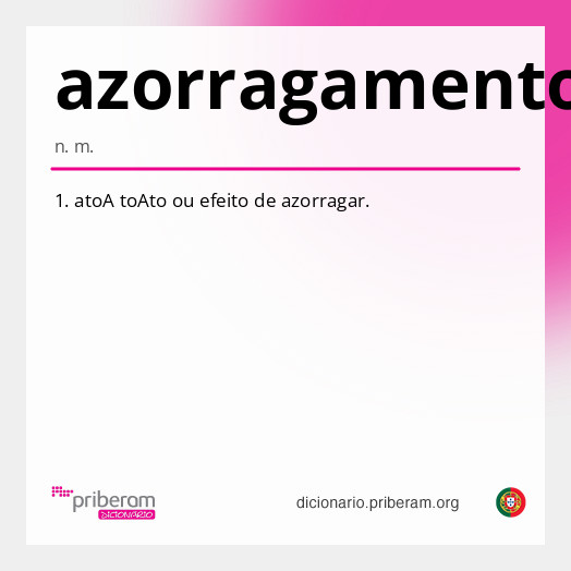 Significado de azorragamento
