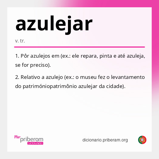 Significado de azulejar