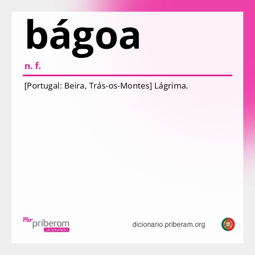 Significado de bágoa