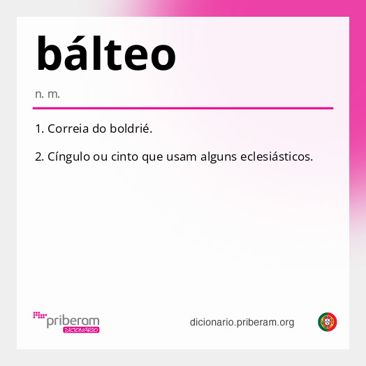 Significado de bálteo
