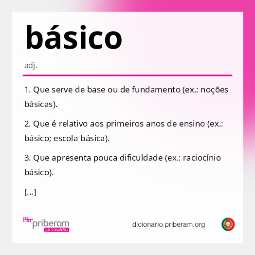 Significado de básico