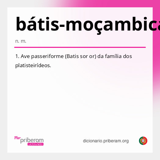 Significado de bátis-moçambicano