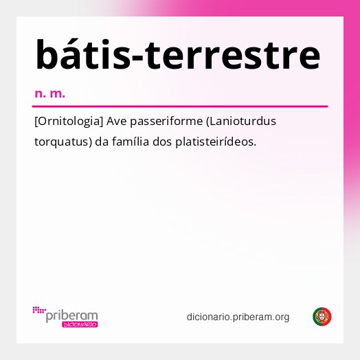 Significado de bátis-terrestre