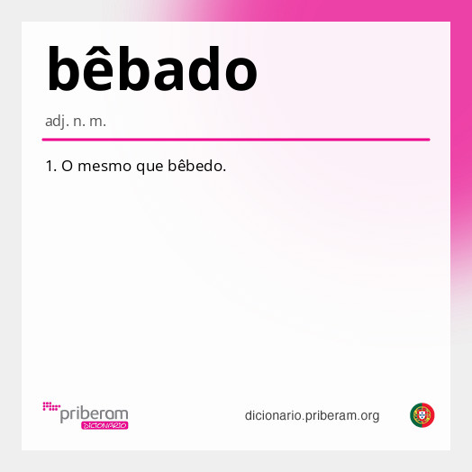 Significado de bêbado