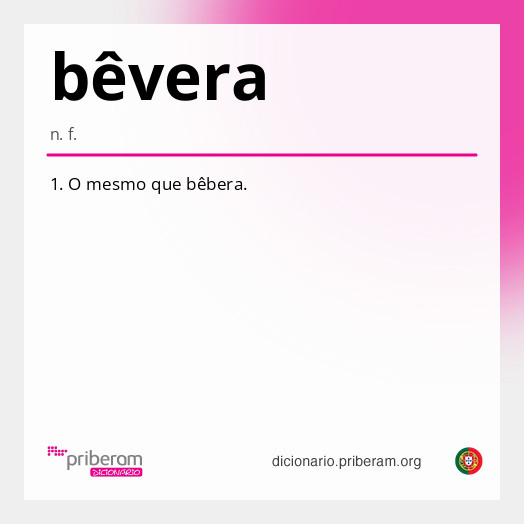 Significado de bêvera