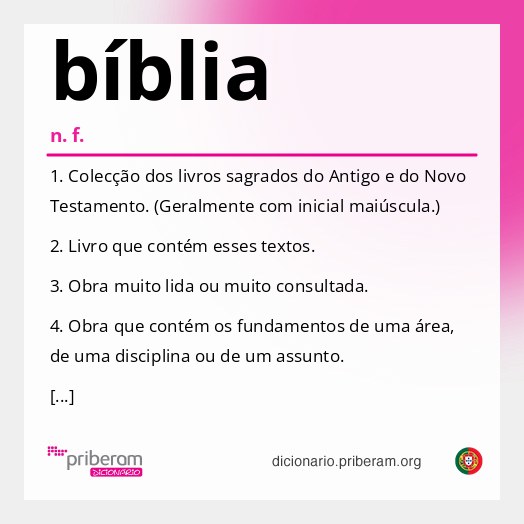 Significado de bíblia