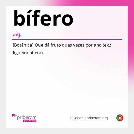 Significado de bífero